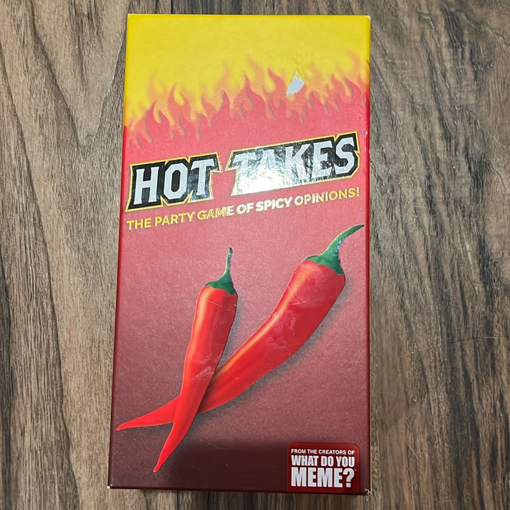 Hot Takes: The Party Game of Spicy Opinions! Great game with friends and family.